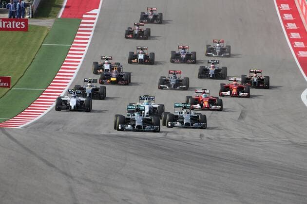 02.11.2014 - Race, Start of the race United States Grand Prix, Austin 30 October - 2 November 2014 