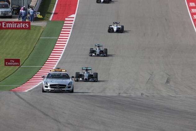 02.11.2014 - Race, The Safety car on the track United States Grand Prix, Austin 30 October - 2 November 2014 