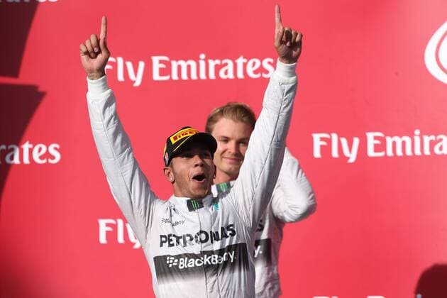 Motorsports: FIA Formula One World Championship 2014, Grand Prix of United States, 44 Lewis Hamilton (GBR, Mercedes AMG Petronas F1 Team), 6 Nico Rosberg (GER, Mercedes AMG Petronas F1 Team), xHOCHxZWEIx