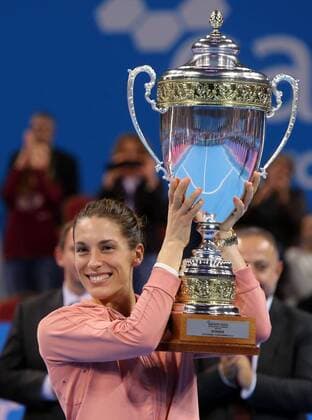 Andrea Petkovic Germany with champion trophy Sofia 