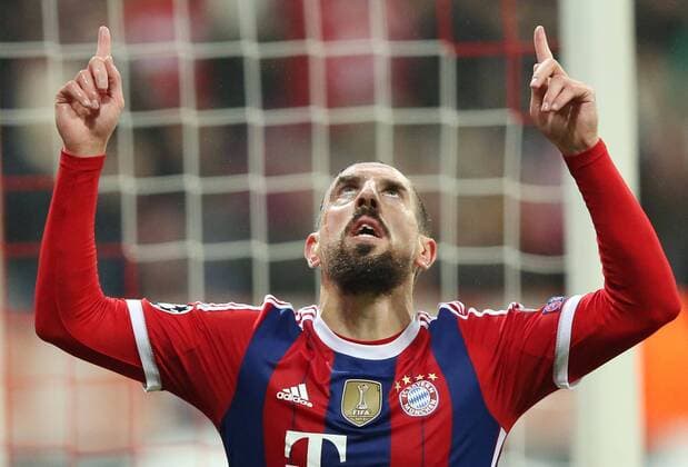 Frank RIBERY,FCB 7 Torjubel nach Tor zum 1:0 FC BAYERN MUENCHEN - AS ROM , Fussball UEFA Champions League, Gruppenphase, Muenchen, 05.11.2014 CL Saison 2014 2015, FCB, Muenchen
