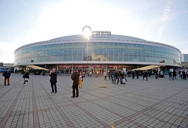 TENNIS - Fed Cup final, CZE vs GER PRAGUE,CZECH REPUBLIC,08.NOV.14 - TENNIS - Fed Cup final, Czech Republic vs Germany. Image shows O2 arena. Keywords: stadium. 