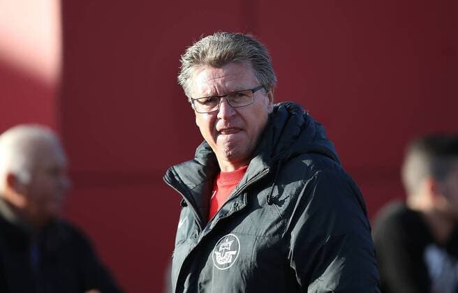 Trainer Roland kroos (Rostock) Eintracht Braunschweig vs. FC Hansa Rostock