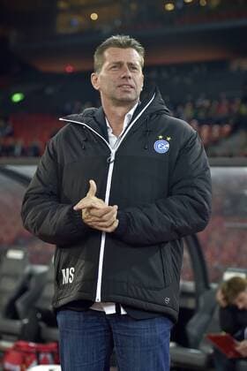 Trainer Michael Skibbe, GCZ, Grasshopper Club Zuerich - FC St. Gallen, Super League, Fussball, 08.11.2014 