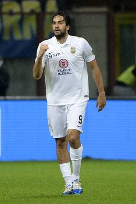 Esultanza gol di Luca Toni Verona 0-1. Celebration goal Milano 09-11-2014 Stadio Giuseppe Meazza - Football Calcio Serie A Inter - Hellas Verona. Foto Giuseppe Celeste Insidefoto giuseppexceleste