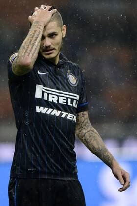 Enttäuschung Mauro Icardi Inter Milano 09-11-2014 Stadio Giuseppe Meazza - Football Calcio Serie A Inter Mailand vs Hellas Verona. giuseppexceleste