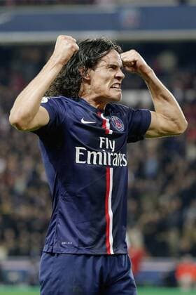 Edinson Roberto Paulo Cavani Gomez (psg) (El Matador) (El Botija) (Florestan), joie apres but FOOTBALL : PSG vs Marseille - Ligue 1 - 09 11 2014 StephaneAllaman Panoramic 