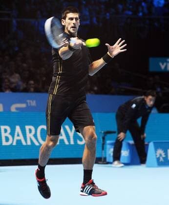Tennis - 2014 ATP Tennis Herren World Tour Finals at The 02 - Day Two Group A Singles: Novak Djokovic 