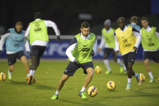 Andre Pierre Gignac FOOTBALL : Entrainement - Equipe de France - 11 11 2014 JBAutissier Panoramic 