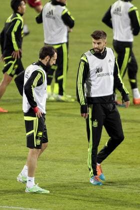 Practice session of football spanish team at The football town in las rozasl. Gerard Pique. November 12, 2014.  (20238790)