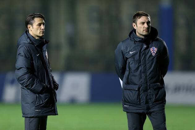 Croatian football team training 13.11.2014., Croatia, Zagreb - Croatian football team held a training at Maksimir Stadium as part of the preparations for the coming qualifying match against Italy in Milan for the European Championship. Niko Kovac, Robert Kovac.  GoranxStanzl PIXSELL