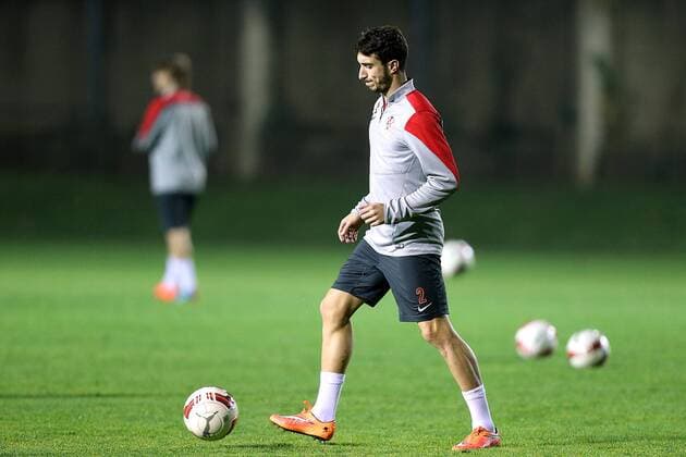 Croatian football team training 13.11.2014., Croatia, Zagreb - Croatian football team held a training at Maksimir Stadium as part of the preparations for the coming qualifying match against Italy in Milan for the European Championship. Sime Vrsaljko.  GoranxStanzl PIXSELL