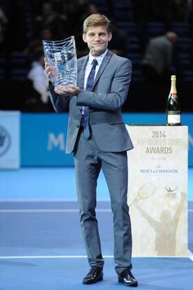 David Goffin (Bel) receiving ATP Tennis Herren Tour comeback of the year award TENNIS : ATP Tennis Herren World Tour Finals 2014 - 11 11 2014 - 16 11 2014 TennisMagazine Panoramic 