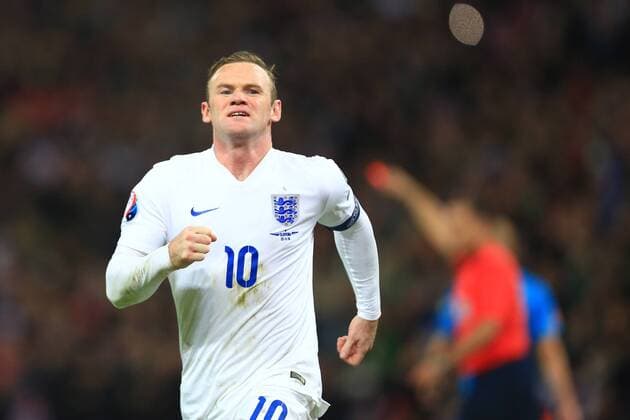 Wayne Rooney of England celebrates scoring the equalising goal - England vs. Slovenia - UEFA Euro 2016 Qualifying - Wembley Stadium - London - 15 11 2014 Pic Philip Oldham Sportimage EDITORIAL USE ONLY. No use with unauthorised audio, video, data, fixture lists, club league logos or live services. Online in-match use limited to 120 images, no video emulation. No use in betting, games or single club league player publications.