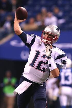 Nov 16, 2014; New England Patriots quarterback Tom Brady (12) prior to the NFL American Football Herren USA game between the New England Patriots and the Indianapolis Colts at Lucas Oil Stadium in Indianapolis, IN. NFL American Football Herren USA 2014: Patriots vs Colts NOV 16 - ZUMAc04_