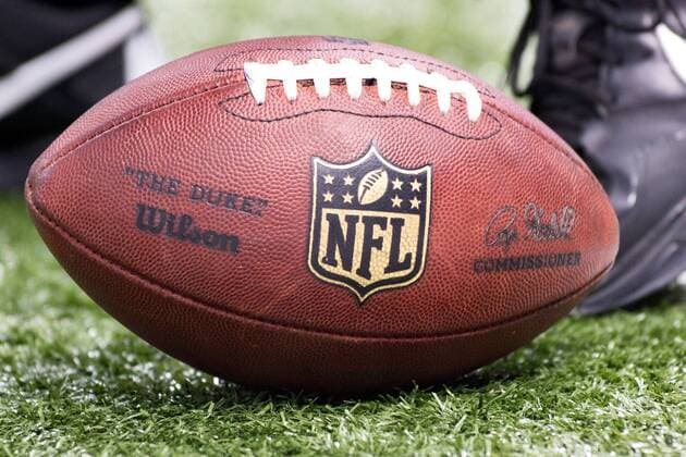 26 October 2014; A Wilson The Duke football rests on the sideline during a game in New Orleans Louisiana NFL American Football Herren USA OCT 26 Icon20141026093 EDITORIAL USE ONLY