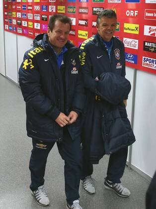 SOCCER - AUT vs BRA, preview VIENNA,AUSTRIA,17.NOV.14 - SOCCER - OEFB international match, Austria vs Brazil, friendly match, preview, Mixed Zone of team BRA. Image shows head coach Carlos Dunga (BRA). 