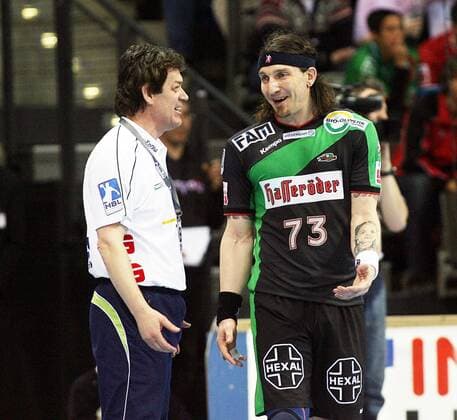 Frisch Auf Göppingen-SC Magdeburg 26:29 Trainer Velimir Petkovic Göppingen mit Stefan Kretzschmar Magdeburg 10.3.2007