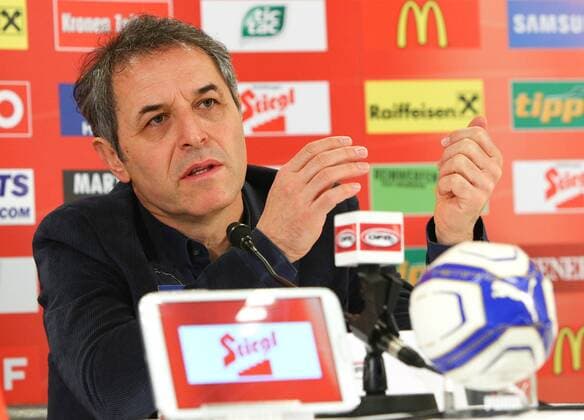 SOCCER - AUT vs Brazil, follow-up VIENNA,AUSTRIA,19.NOV.14 - SOCCER - OEFB international match, Austria vs Brazil, follow-up press conference of team AUT. Image shows head coach Marcel Koller (AUT). 