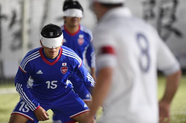 Roberto Izumi Sasaki (JPN), NOVEMBER 19, 2014 - Football 5-a-side Soccer : IBSA Blind Football World Championships 2014 Group A match between Japan 1-1 France at National Yoyogi Stadium Futsal Court, Tokyo, Japan. Japan qualified for the next round in second place as a result of this draw. Noxthirdxpartyxsales.  (dlra001884)
