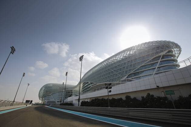 Nov. 20, 2014 - Abu Dhabi, United Arab Emirates - A general view of the Viceroy Hotel is pictured during preparations of the Formula 1 Abu Dhabi Grand Prix 2014 at Yas Marina Circuit in Abu Dhabi, United Arab Emirates. F1 2014 - Abu Dhabi Grand Prix - Preparations - ZUMAg147