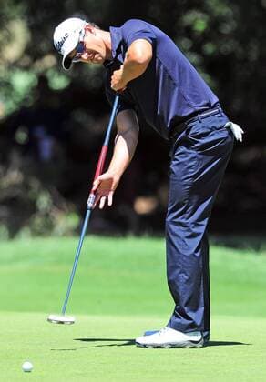 Nov. 21, 2014 - Melbourne, Victoria, Australia - World No. 2 Adam Scott (AUS) putts on the second green during day 2 of the 2014 Australian Masters at The Metropolitan Golf Club in Melbourne, Australia. Golf 2014 - Australian Masters Day 2 - ZUMAk106