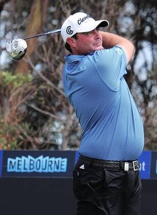 Nov. 22, 2014 - Melbourne, Victoria, Australia - Steve Bowditch (AUS) tees off on the tenth during day 3 of the 2014 Australian Masters at The Metropolitan Golf Club in Melbourne, Australia. Golf 2014 - Australian Masters Day 3 - ZUMAk106