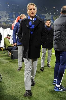 Aktuell Fussball, Italien, AC Mailand - Inter Mailand Roberto Mancini Inter AC Milan - Inter Mailand giuseppexceleste