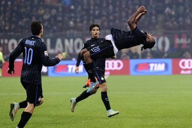 Serie A AC Milan - Inter Mailand Torjubel Joel Obi 