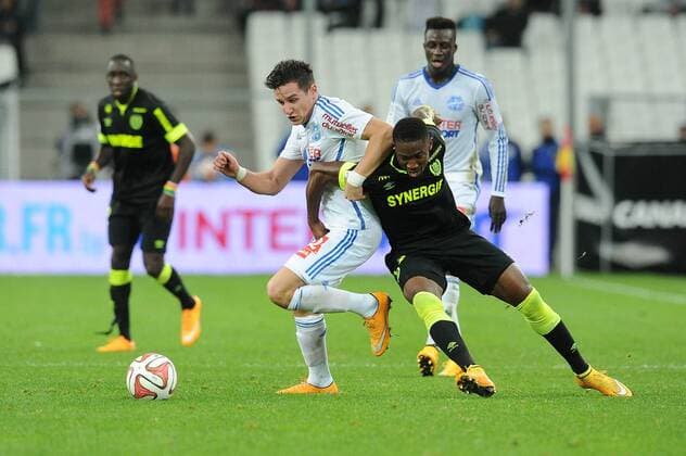 FLORIAN THAUVIN - SERGE GAKPE FOOTBALL : Marseille vs Nantes - Ligue 1 - 28 11 2014 N.LeGouic FEP Panoramic 