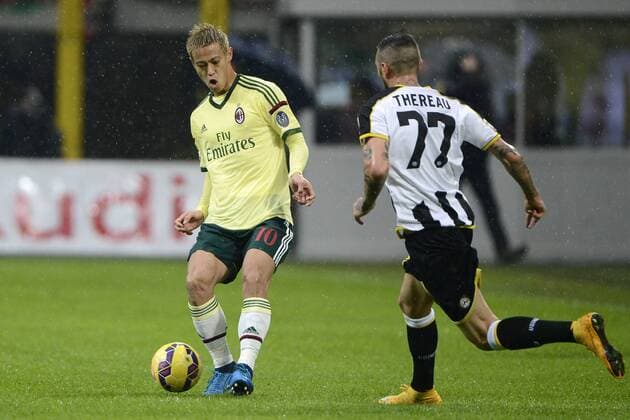 Aktuell Fußball, Italien, AC Mailand - Udinese Calcio Keisuke Honda Milan - Milano 30-11-2014 Stadio Giuseppe Meazza - Football Calcio Serie A AC Mailand vs Udinese Calcio giuseppexceleste