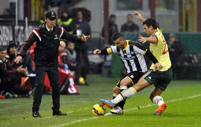 Aktuell Fußball, Italien, AC Mailand - Udinese Calcio Aktuell Fußball, Italien, AC Mailand - Udinese Calcio IPP20141130 Football - soccer: Serie A, AC Mailand - Udinese Calcio, filippo inzaghi, antonio di natale, daniele bonera xHOCHxZWEIx xItalyxPhotoxPressx 