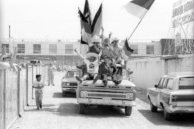 Fans der deutschen Nationalmannschaft auf dem Weg zum WM-Viertelfinale