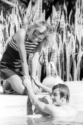 Weltmeisterschaft 1970: Hannes Löhr (BR Deutschland) mit seiner Frau Annemarie