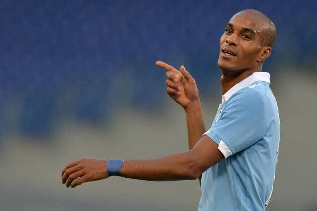 Abdoulay Konko Lazio. Goal celebration. Roma 2-12-2014 Stadio Olimpico. Football Calcio 2014 2015.Coppa Italia, Lazio Rom vs AS Varese 1910 AntoniettaxBaldassarre
