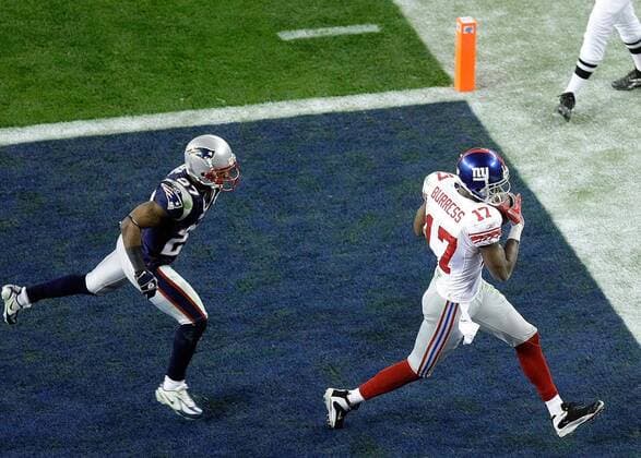 Feb. 3, 2008 - New York Giants receiver Plaxico Burress pulls in the game-winning touchdown in a 17-14 victory over the New England Patriots in the second half of Super Bowl XLII at University of Phoenix Stadium in Glendale, Arizona, on Sunday, February 3, 2008. (Mark Cornelison MCT) News Archive - Feb. 3, 2008 - ZUMAm67_