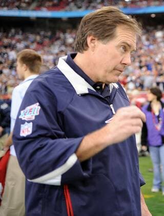 Feb. 3, 2008 - New England Patriots head coach Bill Belichick walks on the field prior to Super Bowl XLII at University of Phoenix Stadium in Glendale, Arizona, on Sunday, February 3, 2008, where the New England Patriots are trying to be the second undefeated team in NFL American Football Herren USA history. (Karl Mondon MCT) News Archive - Feb. 3, 2008 - ZUMAm67_