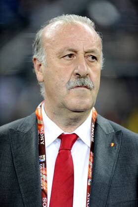 Durban South Africa Germany vs Spain World Cup Football 2010 SF. Spanish coach Vincente del Bosque. 