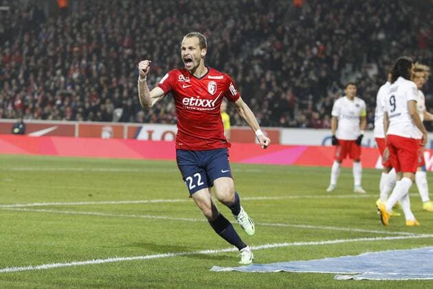 Aktuell Fußball, Frankreich, Ligue 1, OSC Lille - Paris St. Germain joie de David Rozenhal (Lille) Lille OSC (LOSC) - Paris St. Germain (PSG) - Ligue 1 - 03 12 2014 - GwendolineLeGoffx 