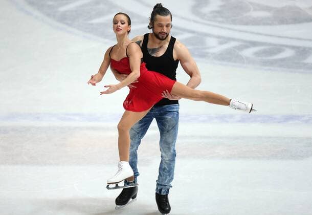 Figure skating Eiskunstlauf - The Golden Spin - Pairs 04.12.2014., Zagreb, Croatia - Figure skating competition The Golden Spin. Pairs Olga Bestandigova - Ilhan Mansiz from Turkey. Ilhan Mansiz is former turkish football player.  IgorxKralj PIXSELL