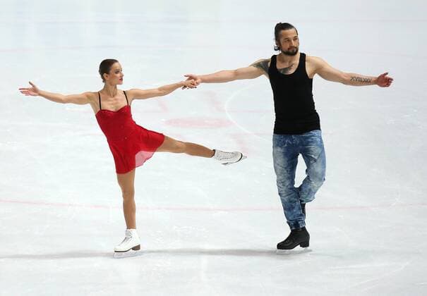 Figure skating Eiskunstlauf - The Golden Spin - Pairs 04.12.2014., Zagreb, Croatia - Figure skating competition The Golden Spin. Pairs Olga Bestandigova - Ilhan Mansiz from Turkey. Ilhan Mansiz is former turkish football player.  IgorxKralj PIXSELL