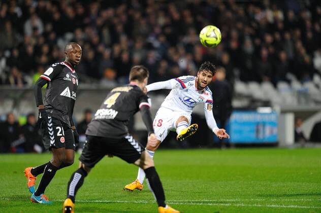 Nabil Fekir (lyon) FOOTBALL : Lyon vs Reims - Ligue 1 - 04 12 2014 FredericChambert Panoramic 