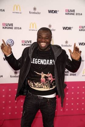 Gerald Asamoah bei der Verleihung der 1LIVE Krone 2014 in der Jahrhunderthalle. Bochum, 04.12.2014 Foto:xS.xGabschx xFuturexImage