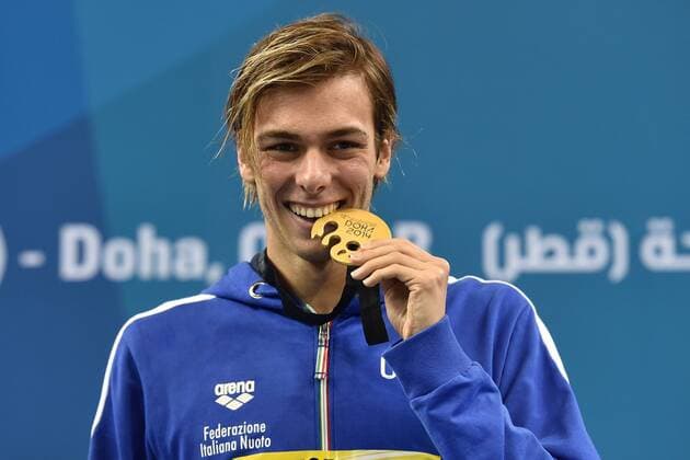 Gregorio PALTRINIERI Italia Gold Medal Men s 1500m Freestyle Doha Qatar 07-12-2014 Hamad Aquatic Centre, 12th FINA World Swimming Championships (25m). andreaxstaccioli