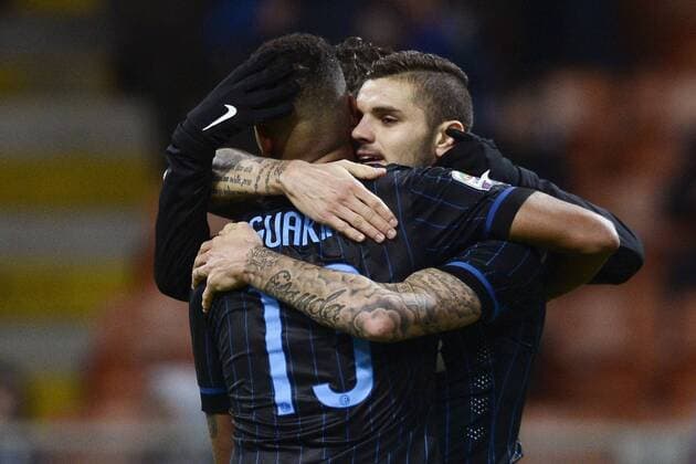 Db Milano 07 12 2014 - campionato di calcio serie A Inter Mailand vs Udinese Calcio: Torjubel Mauro Icardi 