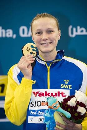 SJOSTROM Sarah SWE Gold Medal WR CR Women s 100m Butterfly Final Doha Qatar 07-12-2014 Hamad Aquatic Centre, 12th FINA World Swimming Championships (25m). GiorgioxScala