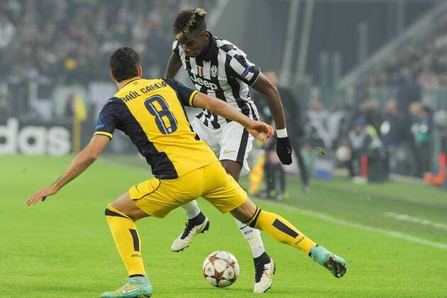 Champions League, Juventus Turin - Atletico madrid, PUAL POGBA CONTRASTATO DA RAUL GARCIA xHOCHxZWEIx xItalyxPhotoxPressx 