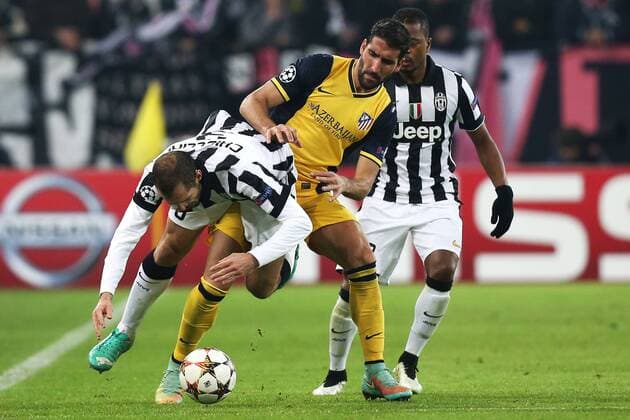 Giorgio Chiellini Juventus, Raul Garcia Atletico Madrid 2014 2015 Champions League, Juventus Turin - Atletico Madrid marcoxbertorello