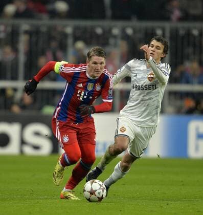 10.12.2014, Fussball Champions League 2014 2015, Vorrunde, 6.Spieltag, FC Bayern München - ZSKA Moskau, in der Allianzarena München. Spielführer Bastian Schweinsteiger (München). 
