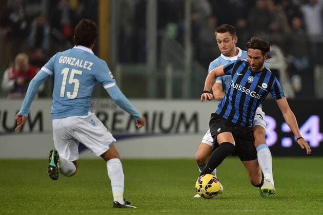 Alvaro Gonzalez (L), Stefan De Vrij Lazio, Rolando Bianchi Atalanta Roma 13-12-2014 Stadio Olimpico, Football Champions Serie A Lazio Rom vs Atalanta Bergamo andreaxstaccioli